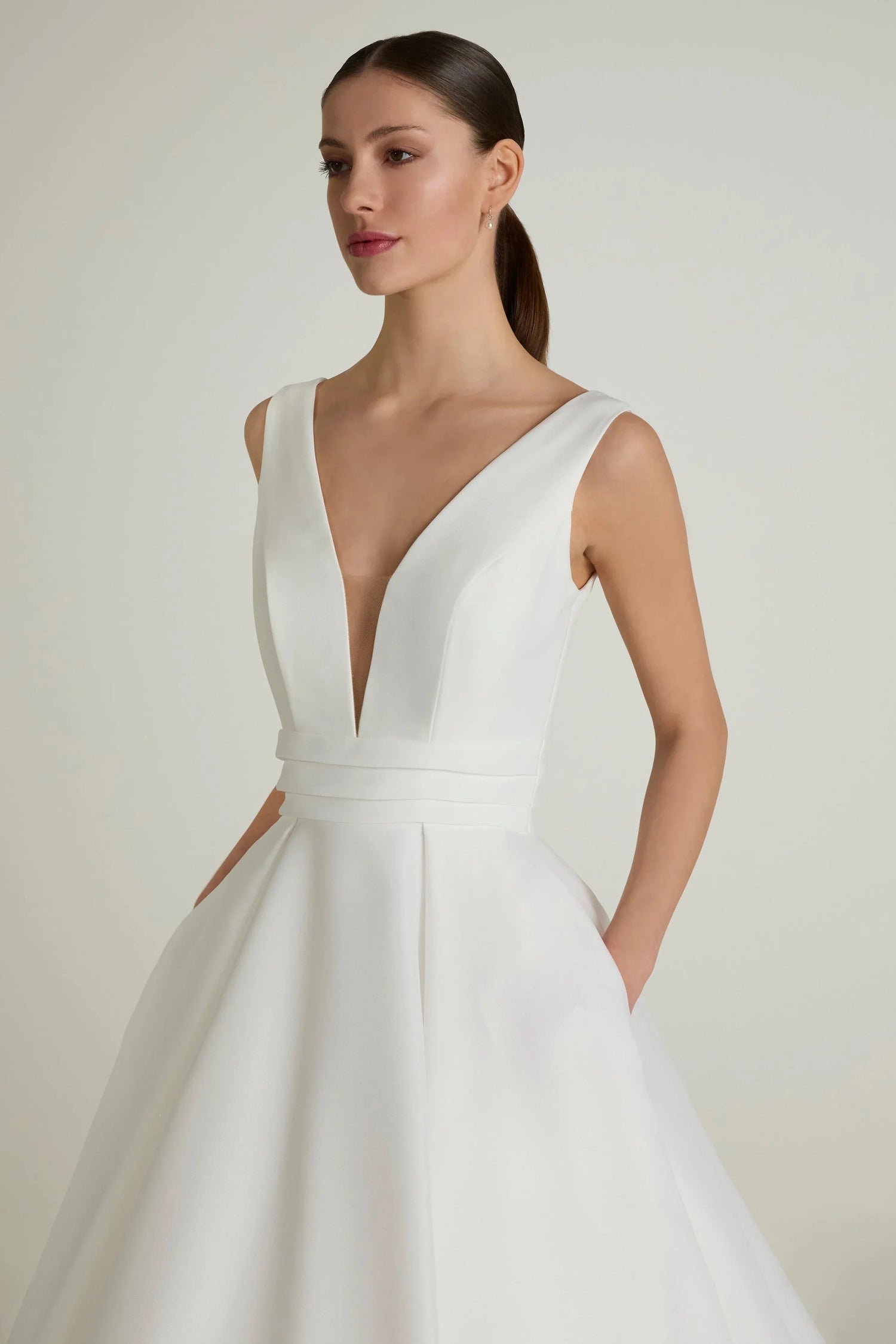 Plunging Neckline Wedding Dresses