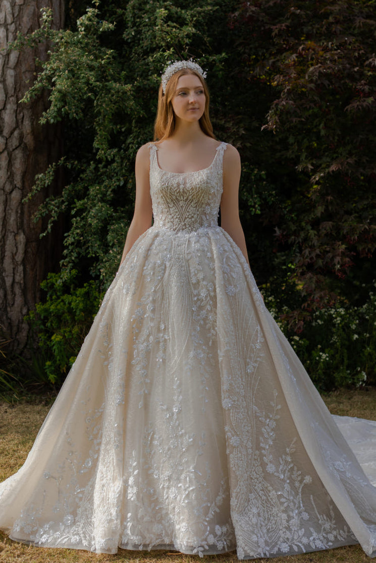 square neck princess wedding dress MIALEIGH | Princess wedding dress with square neckline