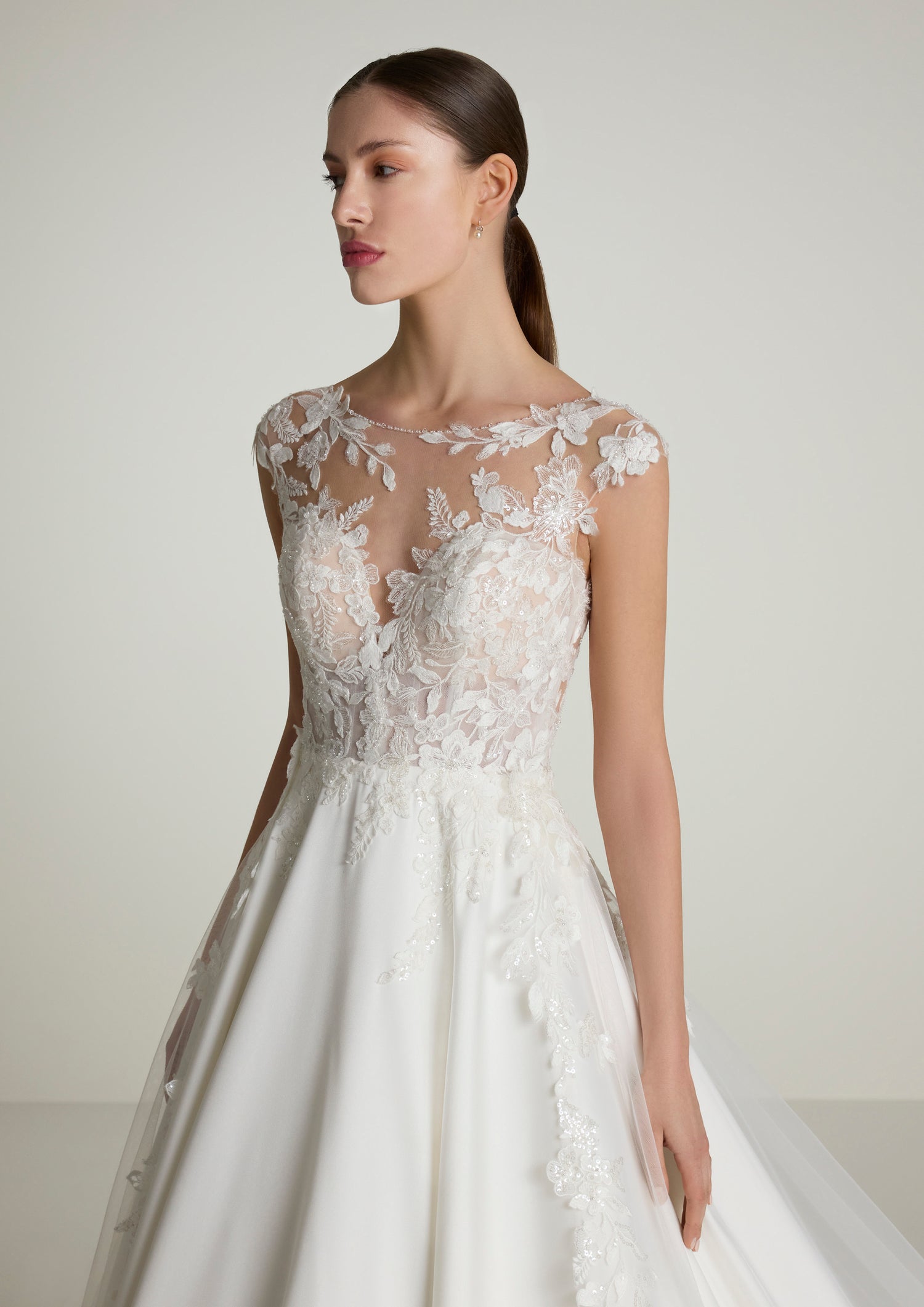 Illusion Neckline Wedding Dresses