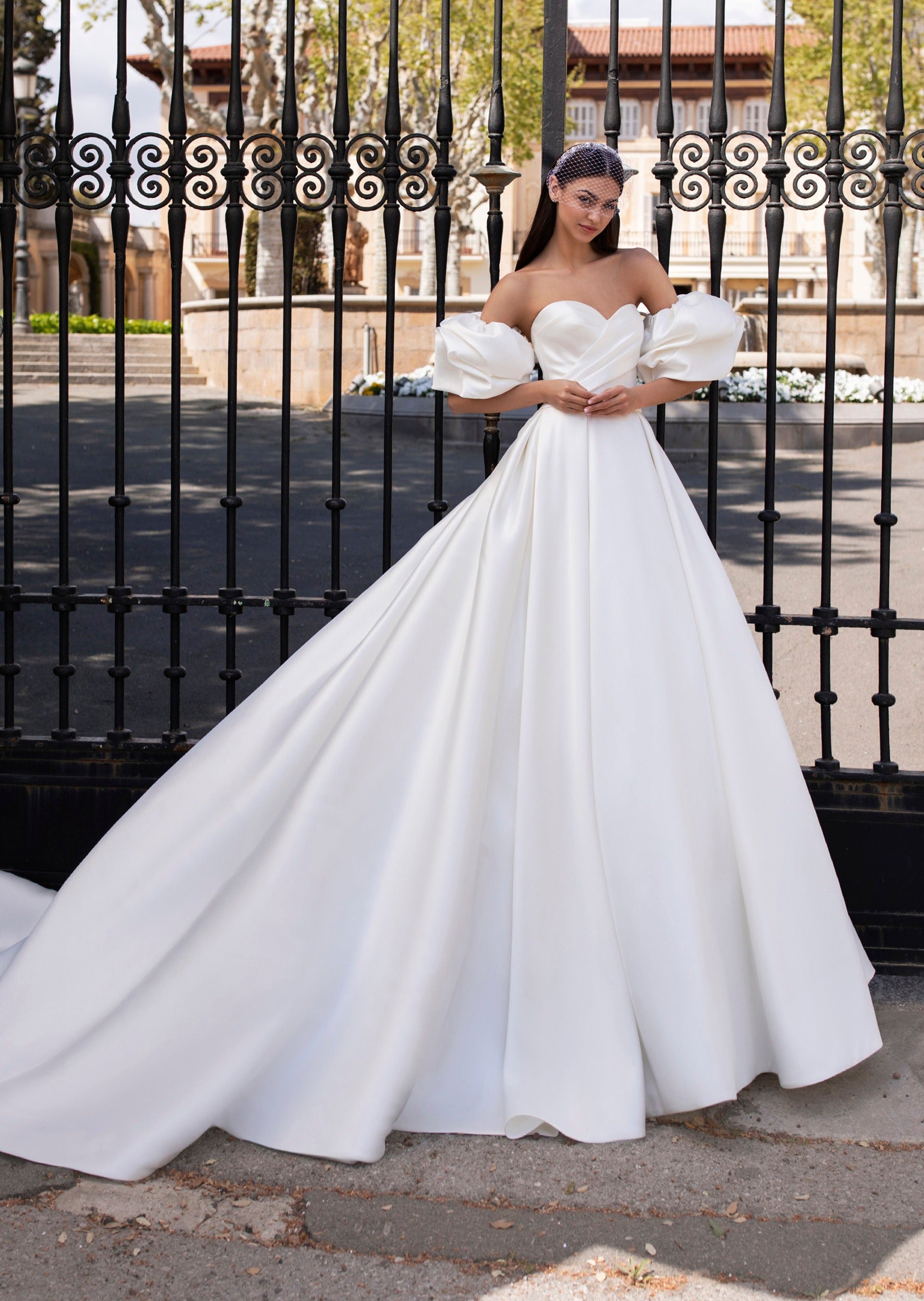 Strapless Mikado Ball Gown Wedding Dress - Ixion – Krismil Bridal