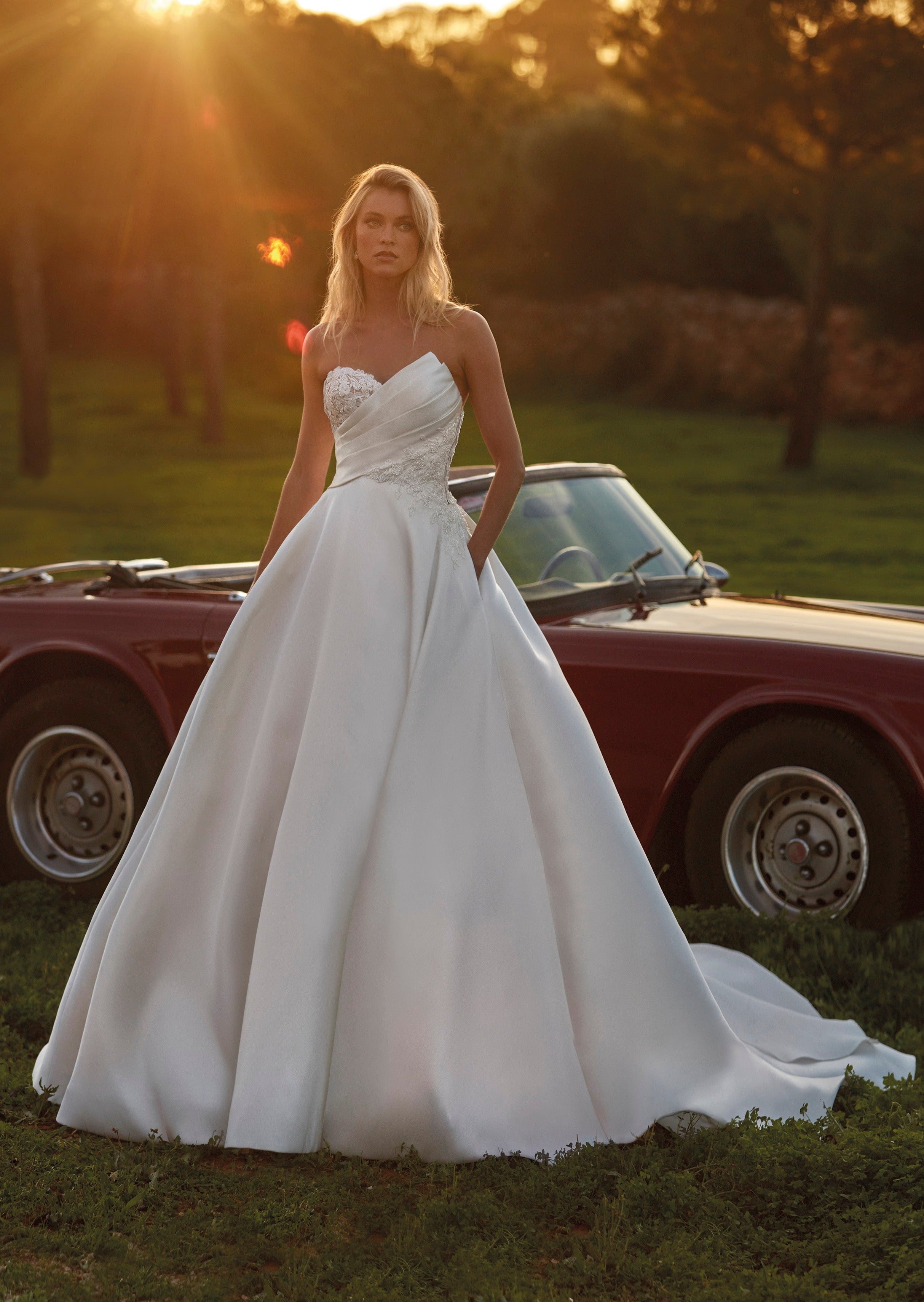 Strapless mikado hotsell wedding dress