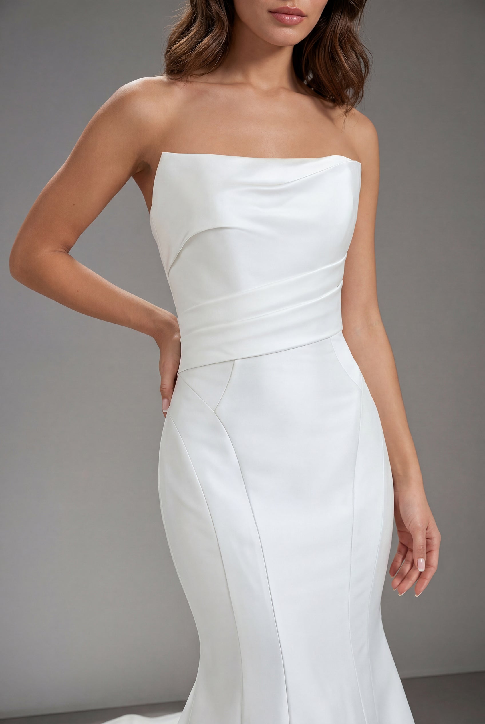strapless mikado mermaid wedding dress Strapless Mikado Mermaid Wedding Dress